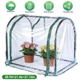 28.94" x 21.46" x 27.76" Tabletop Mini Greenhouse Portable Greenhouse for Spring Indoor Outdoor Garden Tent for Seed Starting Plant Protection Ga