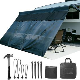 8' x 8'3" RV Sunshade Screen with Zipper - 90% UV Protection, Windproof. Ideal for camping and outdoor activities