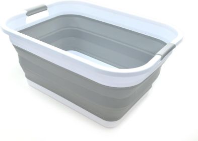41L (10.8 gallon) Collapsible Plastic Laundry Basket-Foldable Pop Up Storage Container/Organizer-Portable Washing Tub-Space Saving Hamper