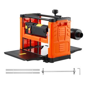 Thickness Planer, Two-Blade, 13-Inch Width Worktable Power Benchtop Planer, 1800W 23500 RPM Powerful Motor, Dual Rollers, Over Protection