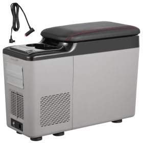 Car Refrigerator, 12 Volt Car Armrest Refrigerator Fridge, 15 L Single Zone Portable Freezer, -4-68 F Adjustable Range