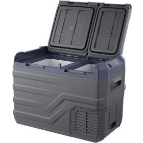 Car Refrigerator, 12 Volt Car Refrigerator Fridge, 32 L Dual Zone Portable Freezer, -4-68 F Adjustable Range