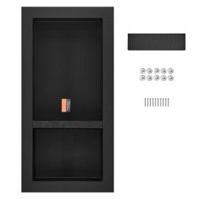 Shower Niche Ready for Tile 16" x 32", Double Shelf Organizer, Square Corners Wall-inserted Niche Recessed