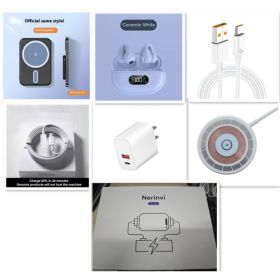 Power Bank Magsafe Magnetic Wireless Charger 5000 MA (Option: Black set-5000 MA)