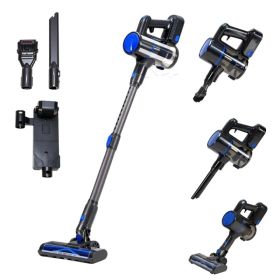 Cordless Vacuum Cleaner, Lightweight Stick Vacuum Household Anti-tangling And LED Light, Powerful Rechargeable Wireless Vacuum Cleaner (Option: Blackandblue)